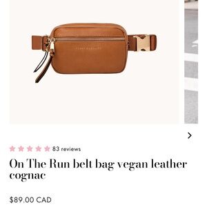 Poppy & Peonies On The Run Belt Bag in Cognac